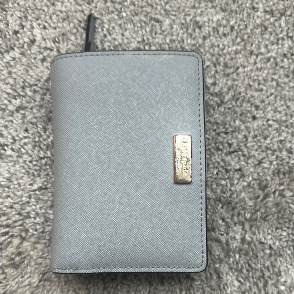 Kate Spade Light Gray Wallet with Gold Accent